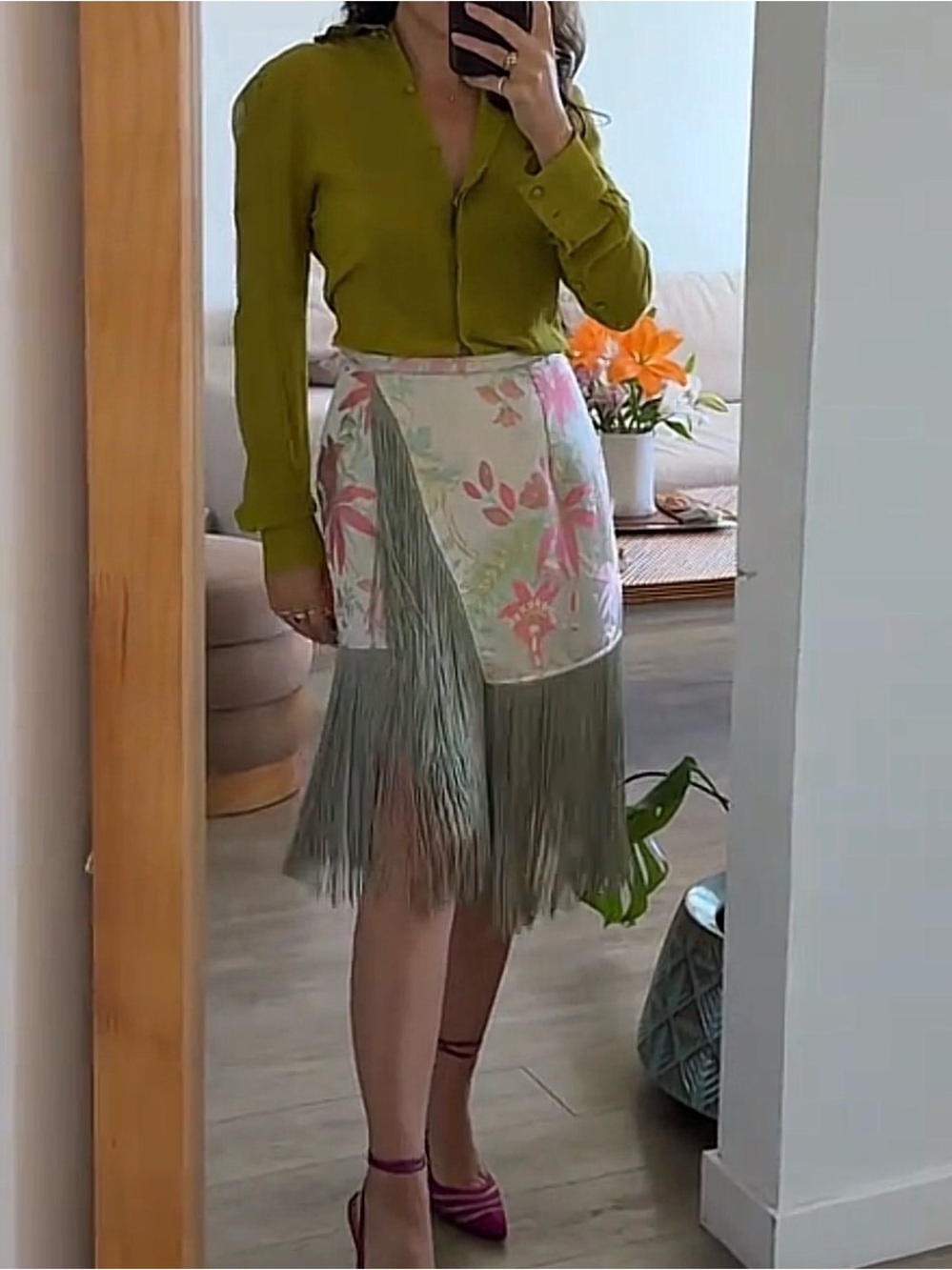 Taller Marmo Fringe Wrap Skirt